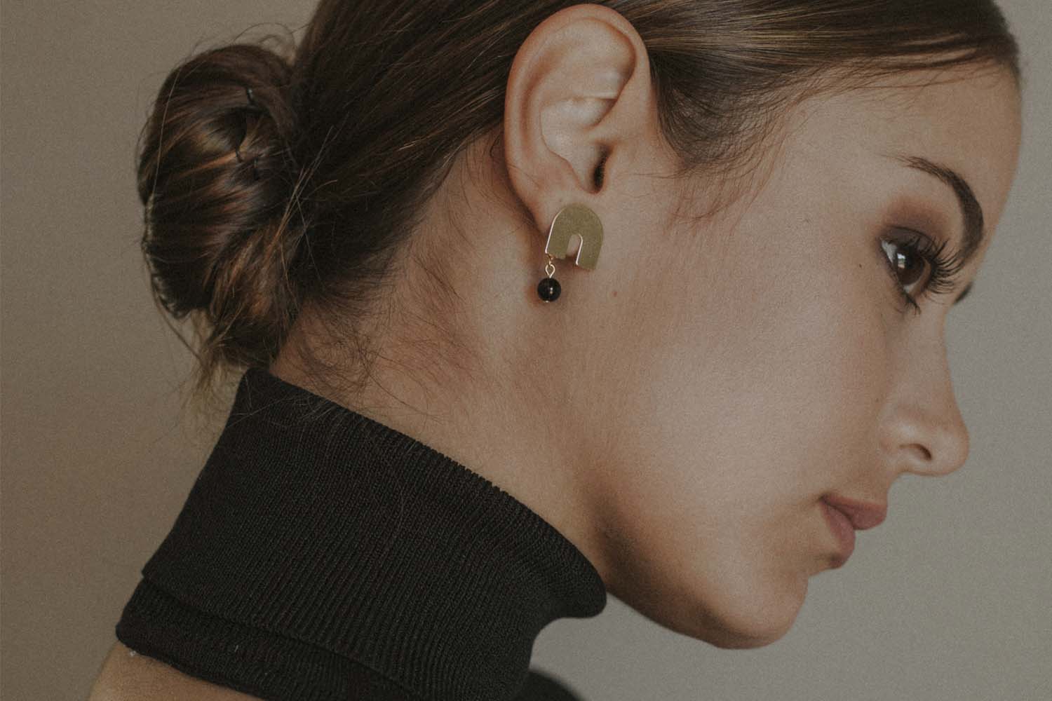 Pendientes onix Arc noir DEIMOTIV