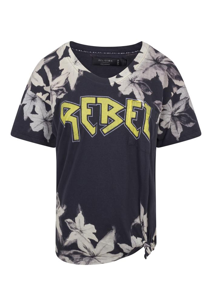 REBEL T-SHIRT WASHED BLACK DEIMOTIV