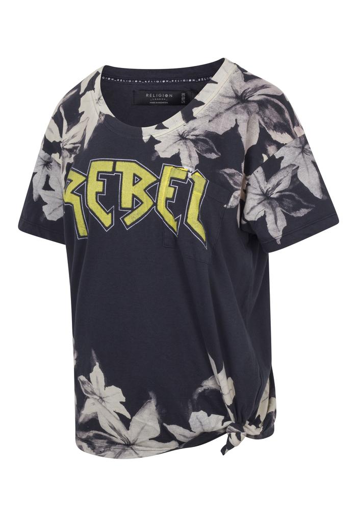 REBEL T-SHIRT WASHED BLACK DEIMOTIV