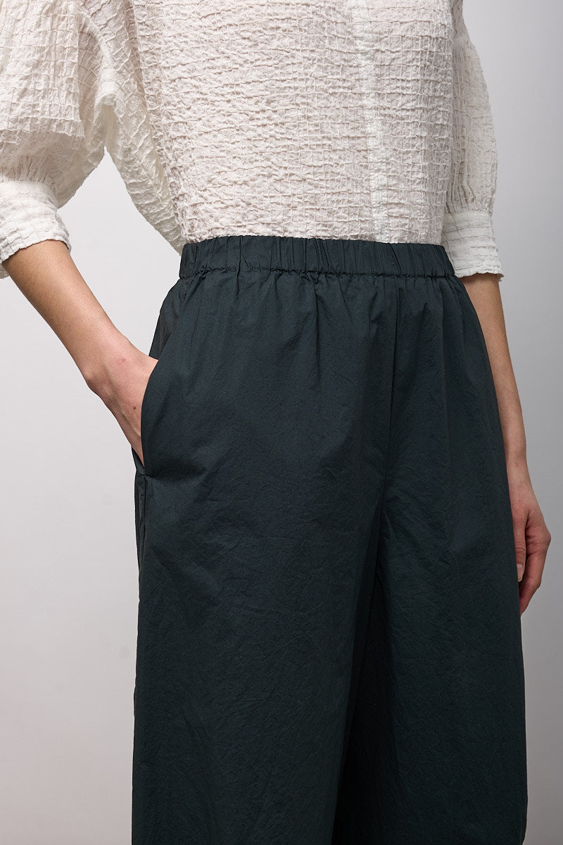 pantalon popelin verde eucalipto