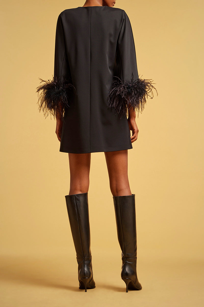 SHINY MILANO STITCH MINI DRESS