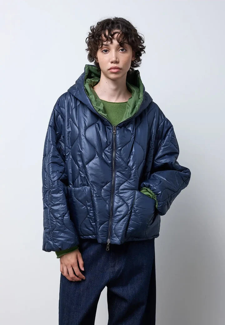 chaqueta corta acolchada reversible
