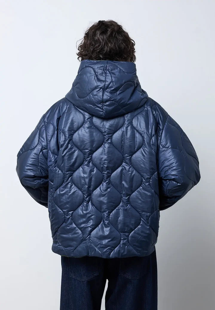 chaqueta corta acolchada reversible
