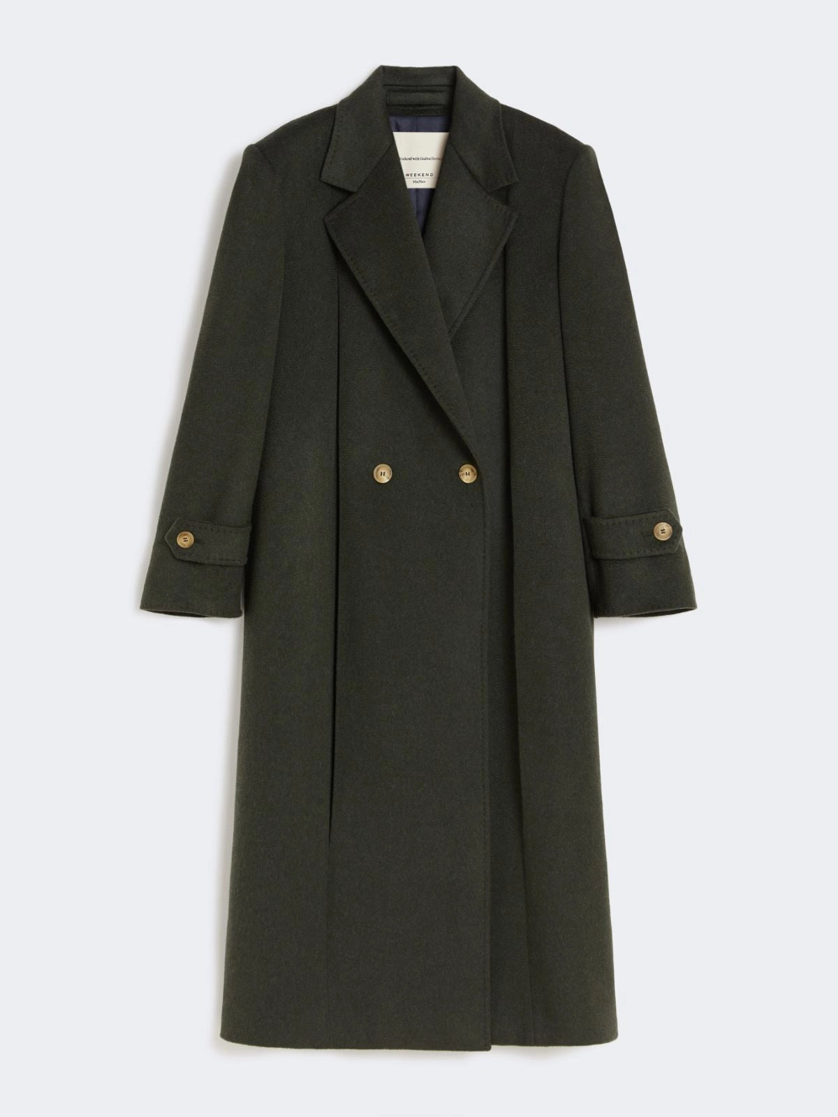 Wool broadcloth coat - DARK GREEN