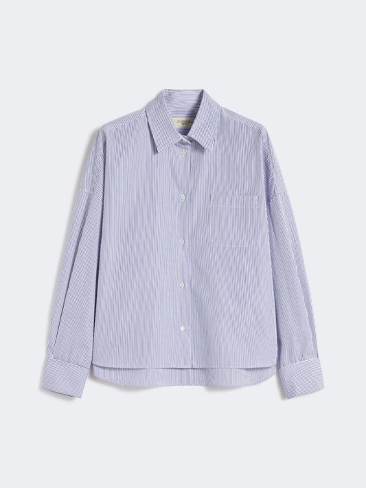 Oversized poplin shirt - NAVY
