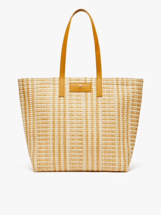 MAXMARA WEEKEND AFFIA-LOOK JACQUARD SHOPPING TOTE