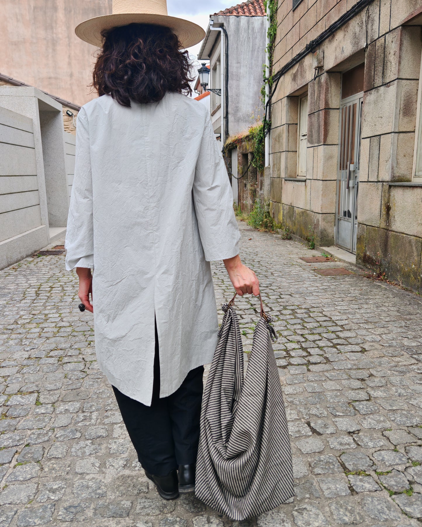 Gabardina gris fina