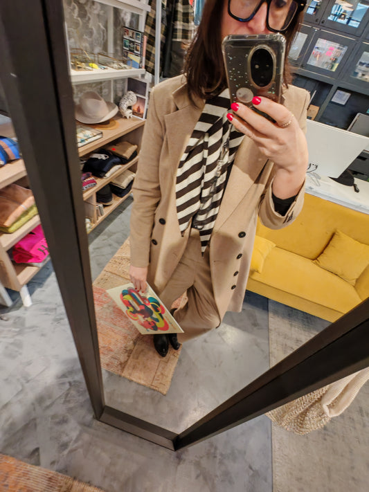 Abrigo levita beige
