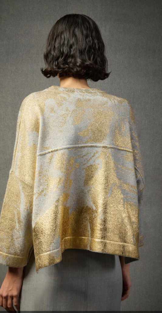 Chaqueta de punto con dorado