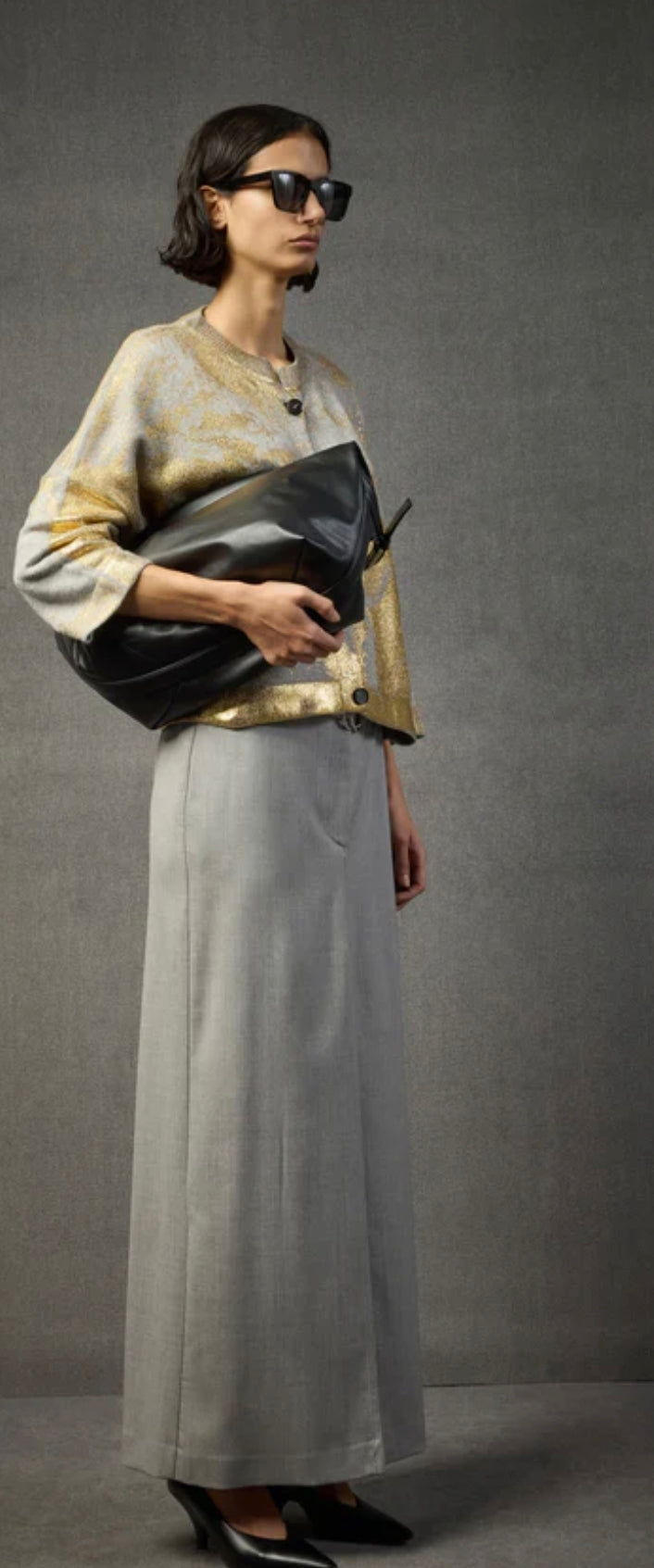 Chaqueta de punto con dorado